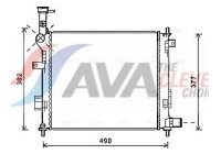 Radiator, engine cooling KA2189 Ava Quality Cooling