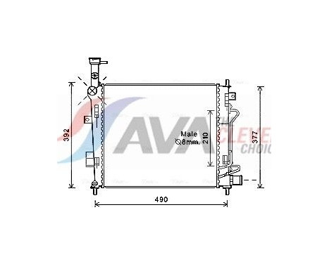 Radiator, engine cooling KA2190 Ava Quality Cooling