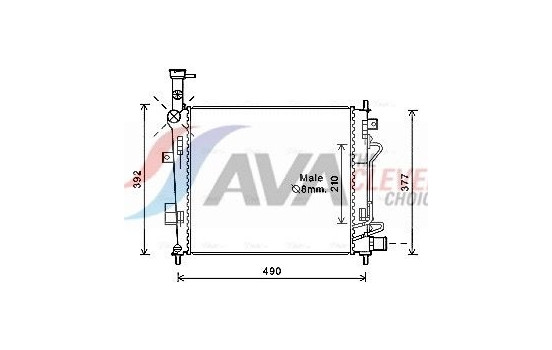 Radiator, engine cooling KA2190 Ava Quality Cooling