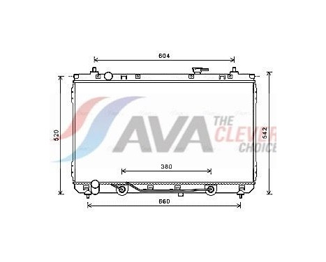 Radiator, engine cooling KA2231 Ava Quality Cooling