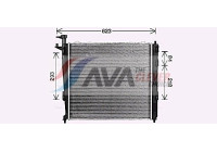 Radiator, engine cooling KA2304 Ava Quality Cooling