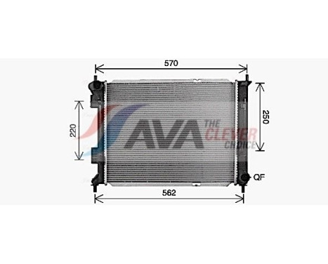 Radiator, engine cooling KA2327 Ava Quality Cooling, Image 2