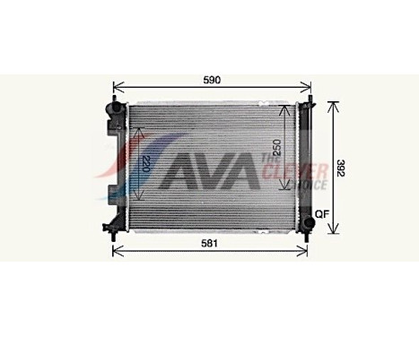 Radiator, engine cooling KA2328 Ava Quality Cooling, Image 3