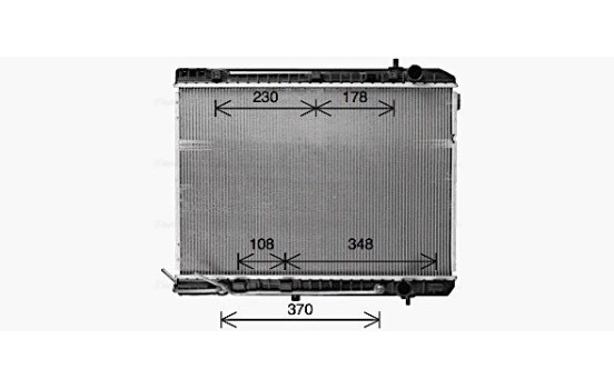 Radiator, engine cooling KA2333 Ava Quality Cooling