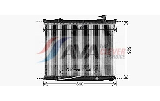 Radiator, engine cooling KA2337 Ava Quality Cooling