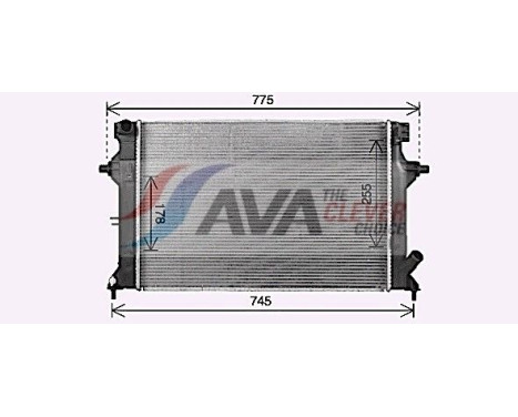 Radiator, engine cooling KA2340 Ava Quality Cooling, Image 2