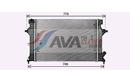 Radiator, engine cooling KA2340 Ava Quality Cooling, Image 2
