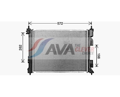 Radiator, engine cooling KA2344 Ava Quality Cooling
