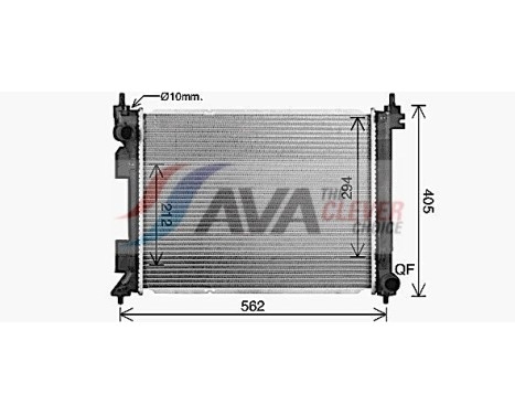 Radiator, engine cooling KA2344 Ava Quality Cooling, Image 2