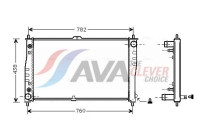 Radiator, engine cooling KAA2019 Ava Quality Cooling