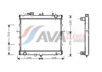 Radiator, engine cooling KAA2022 Ava Quality Cooling