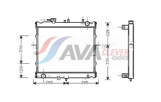 Radiator, engine cooling KAA2022 Ava Quality Cooling