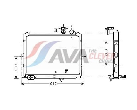 Radiator, engine cooling KAA2033 Ava Quality Cooling