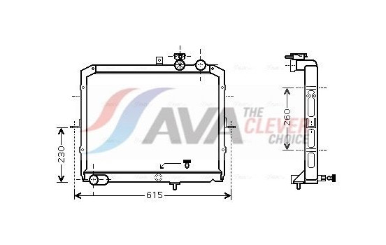 Radiator, engine cooling KAA2033 Ava Quality Cooling