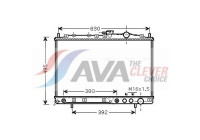 Radiator, engine cooling KAA2038 Ava Quality Cooling