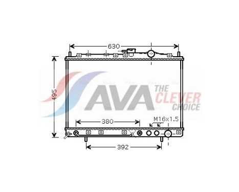 Radiator, engine cooling KAA2038 Ava Quality Cooling