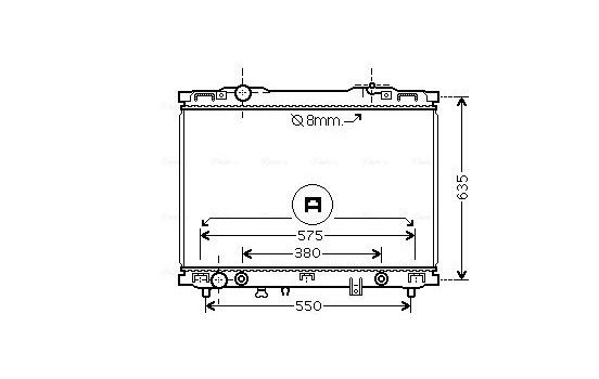 Radiator, engine cooling KAA2057 Ava Quality Cooling