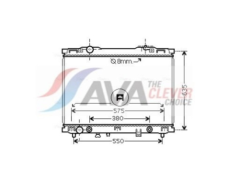 Radiator, engine cooling KAA2057 Ava Quality Cooling