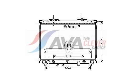 Radiator, engine cooling KAA2057 Ava Quality Cooling