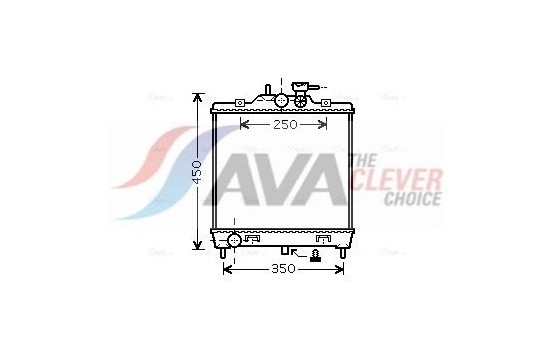 Radiator, engine cooling KAA2064 Ava Quality Cooling