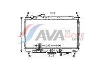 Radiator, engine cooling KAA2071 Ava Quality Cooling