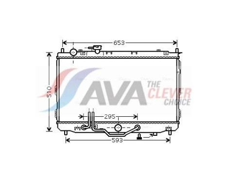 Radiator, engine cooling KAA2071 Ava Quality Cooling