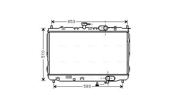 Radiator, engine cooling KAA2072 Ava Quality Cooling