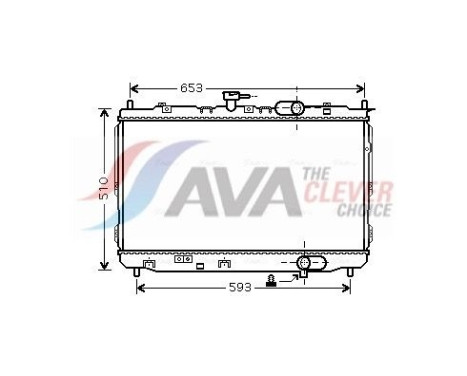 Radiator, engine cooling KAA2072 Ava Quality Cooling