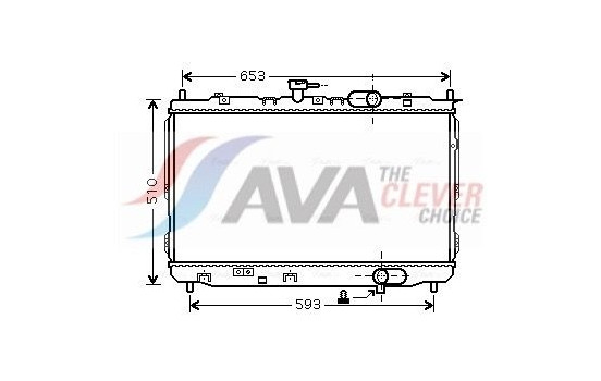 Radiator, engine cooling KAA2072 Ava Quality Cooling