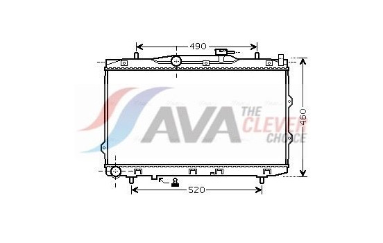 Radiator, engine cooling KAA2074 Ava Quality Cooling