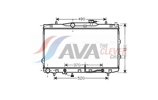 Radiator, engine cooling KAA2075 Ava Quality Cooling