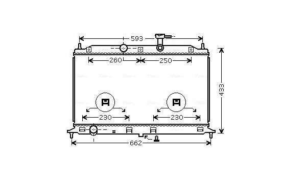 Radiator, engine cooling KAA2077 Ava Quality Cooling