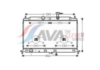Radiator, engine cooling KAA2077 Ava Quality Cooling
