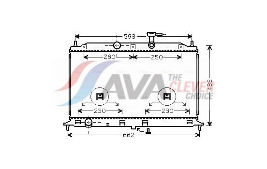 Radiator, engine cooling KAA2077 Ava Quality Cooling