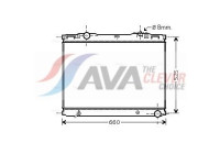 Radiator, engine cooling KAA2133 Ava Quality Cooling