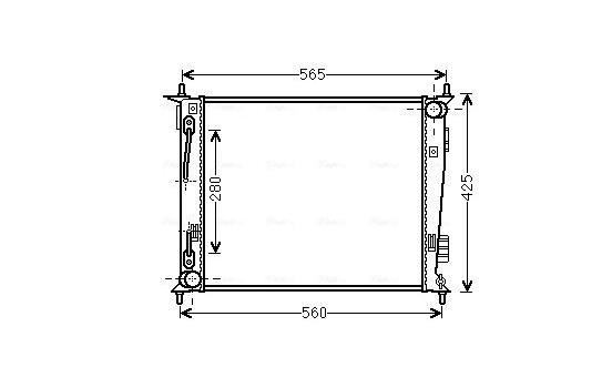 Radiator, engine cooling KAA2136 Ava Quality Cooling