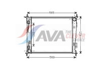 Radiator, engine cooling KAA2136 Ava Quality Cooling