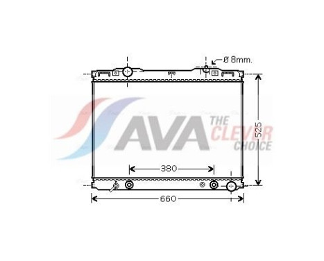 Radiator, engine cooling KAA2139 Ava Quality Cooling