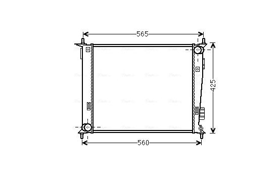 Radiator, engine cooling KAA2143 Ava Quality Cooling