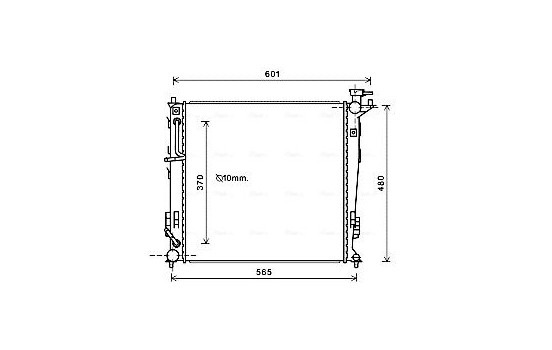 Radiator, engine cooling KAA2214 Ava Quality Cooling