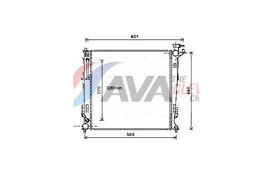 Radiator, engine cooling KAA2214 Ava Quality Cooling