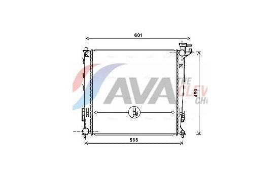 Radiator, engine cooling KAA2239 Ava Quality Cooling