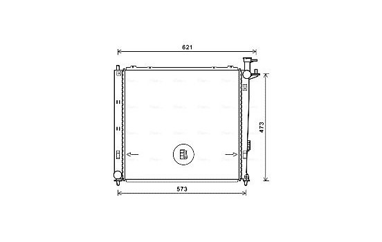 Radiator, engine cooling KAA2272 Ava Quality Cooling