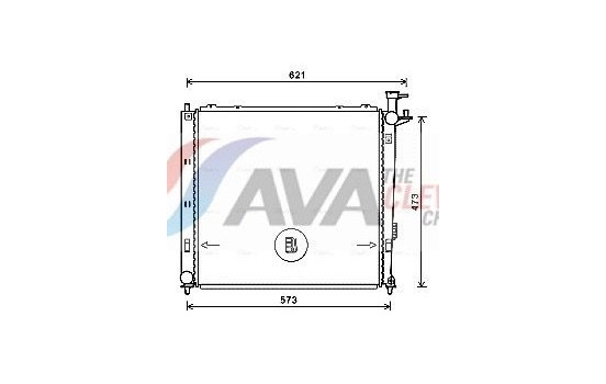 Radiator, engine cooling KAA2272 Ava Quality Cooling