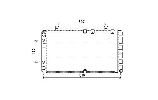 Radiator, engine cooling LA2021 Ava Quality Cooling