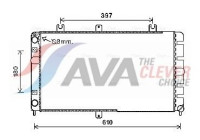 Radiator, engine cooling LA2022 Ava Quality Cooling