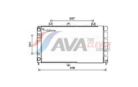 Radiator, engine cooling LA2022 Ava Quality Cooling