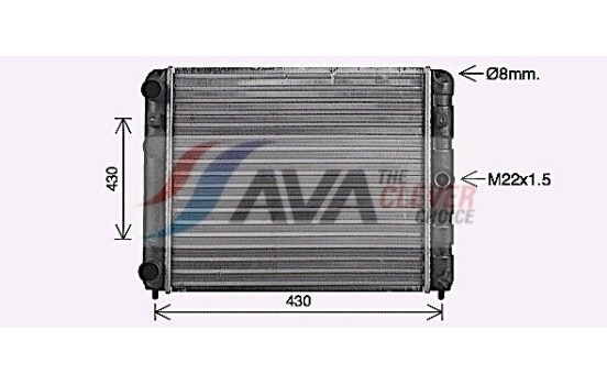 Radiator, engine cooling LA2039 Ava Quality Cooling