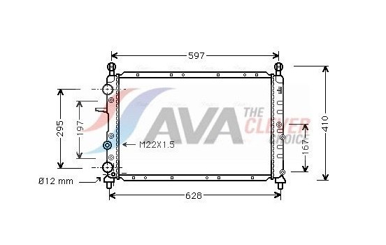 Radiator, engine cooling LC2050 Ava Quality Cooling