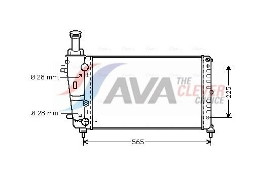 Radiator, engine cooling LC2066 Ava Quality Cooling
